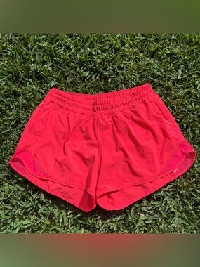 Coral Lululemon shorts